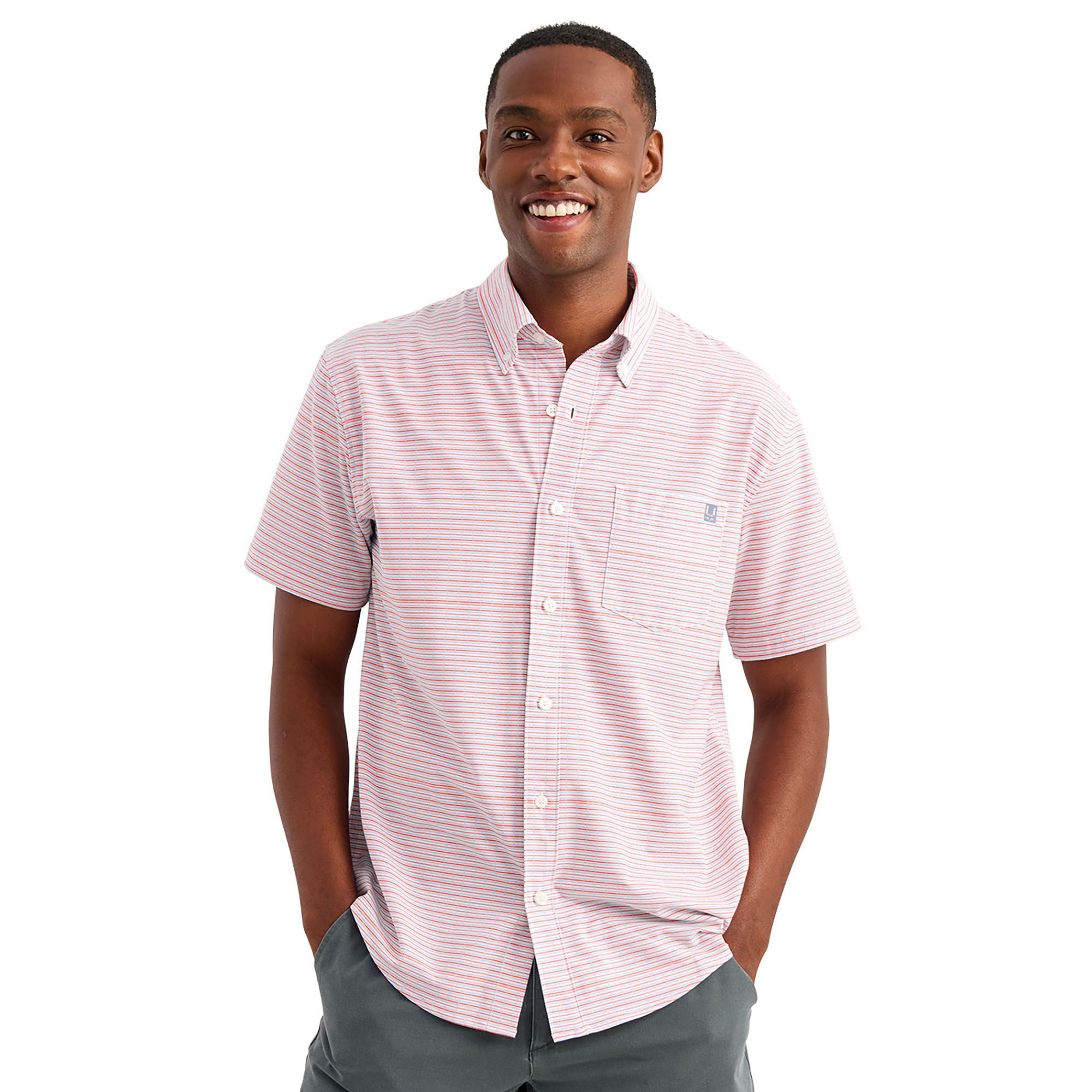 HUK Men's Short Sleeve Kona Button Down