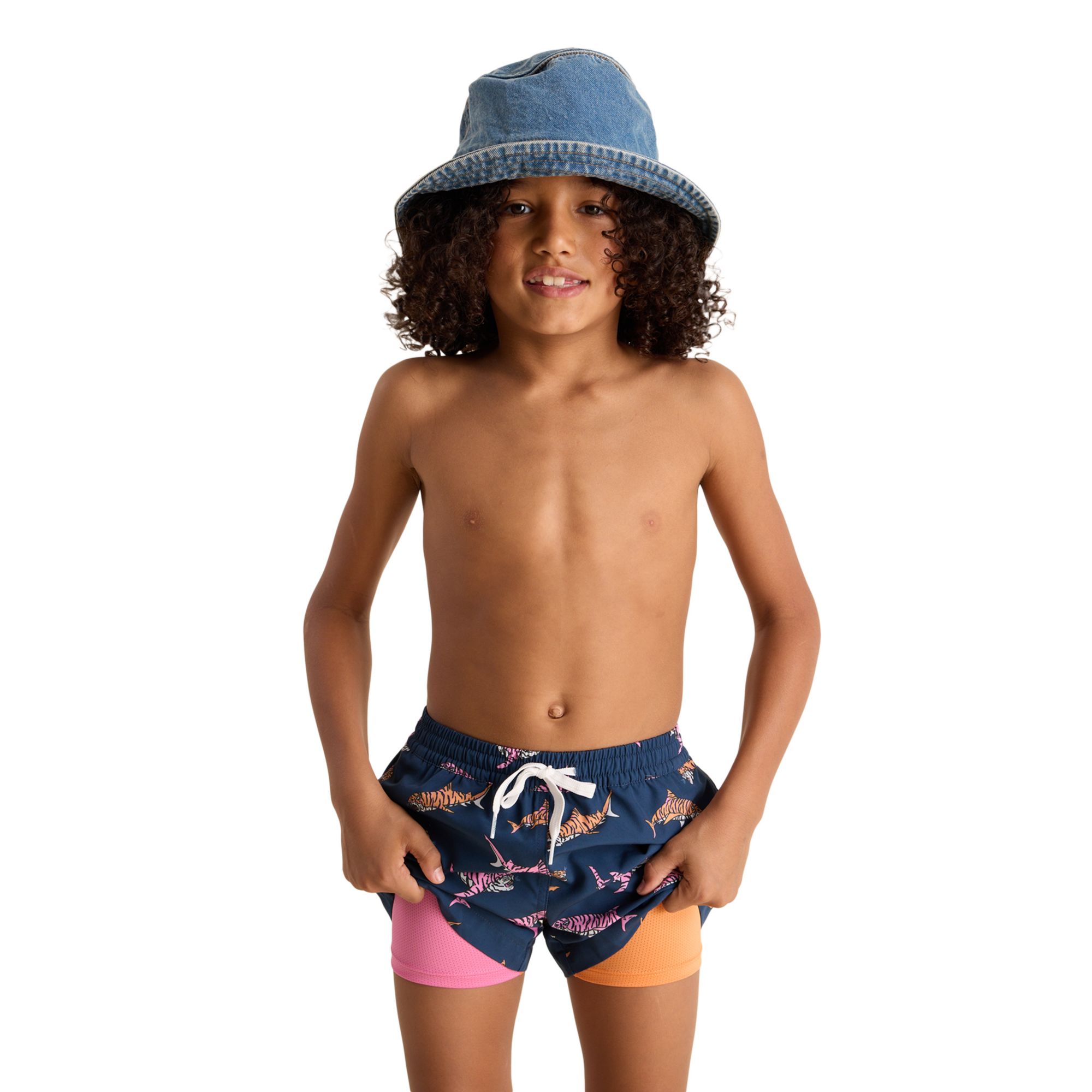 Chubbies Boys' Shorter Classic Lined Swim Trunks