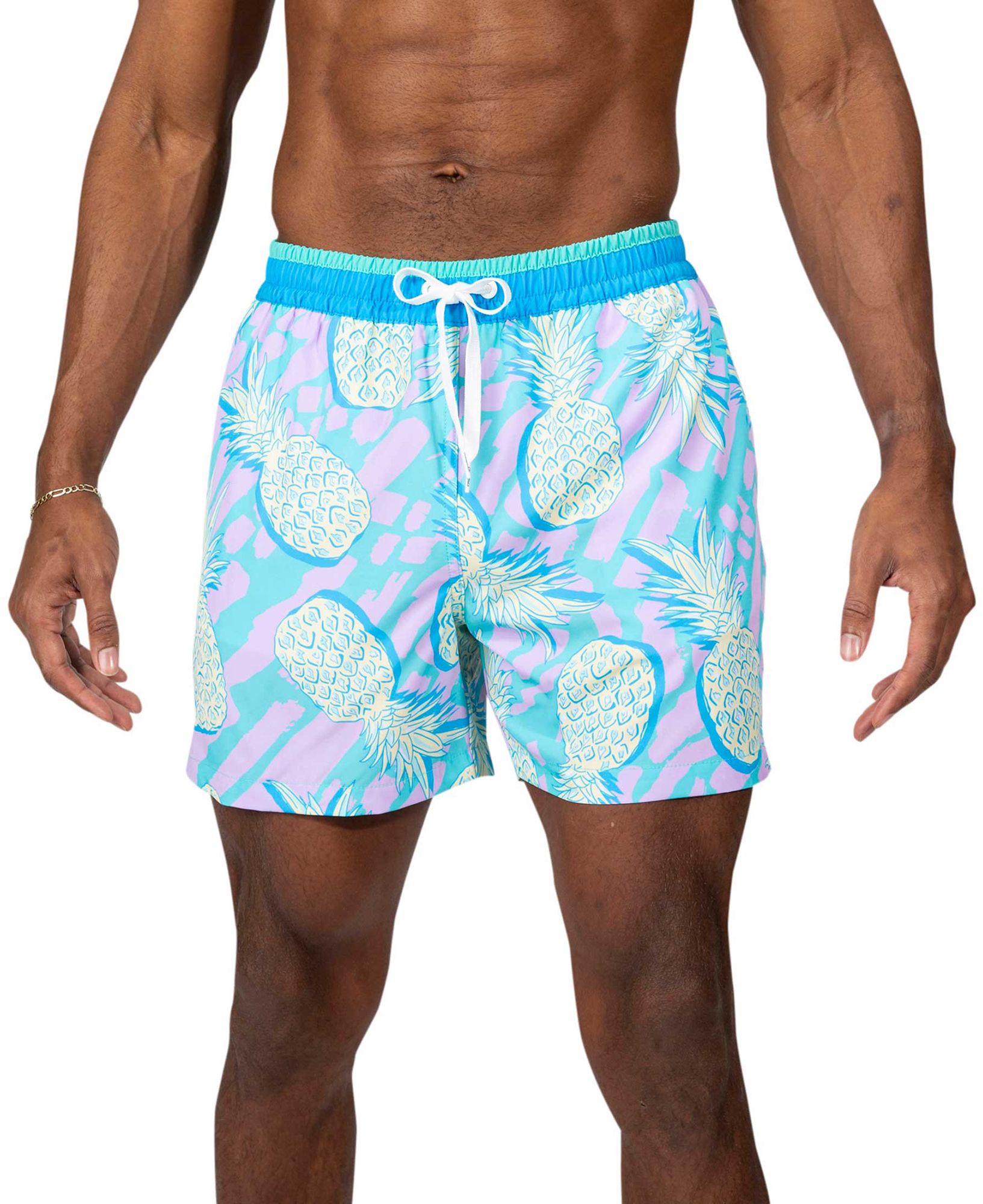 Photos - Swimwear chubbies Men's Classic 5.5" Swim Trunks, XL, Low Tides 24HYHMTHTRTGS55CLGA