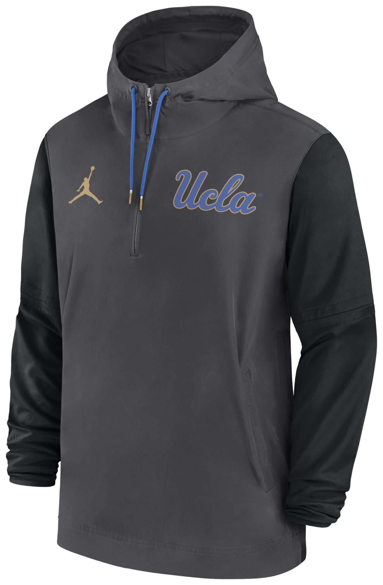 Jordan Men's UCLA Bruins Anthracite/Black Dri-FIT Lightweight Sideline Player's Jacket