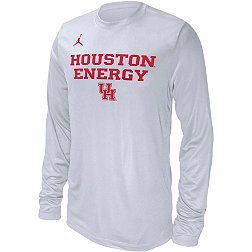 Jordan Men's Houston Cougars White Dri-FIT 'Energy' Bench Long Sleeve T-Shirt