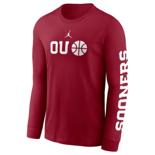 Jordan Adult Oklahoma Sooners 2Sided White Long Sleeve T-Shirt