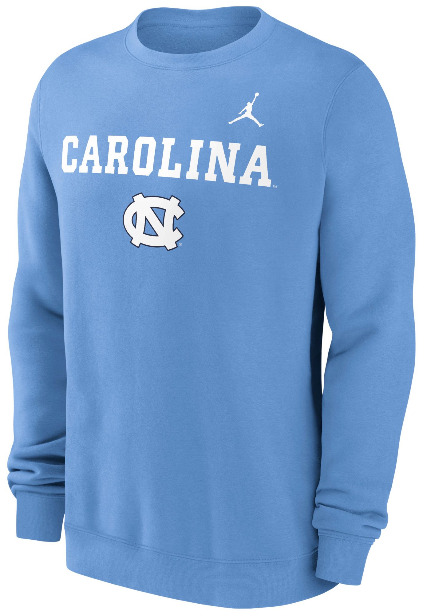 Jordan Men's North Carolina Tar Heels Carolina Blue Lockup Crew Neck Sweatshirt, XXL