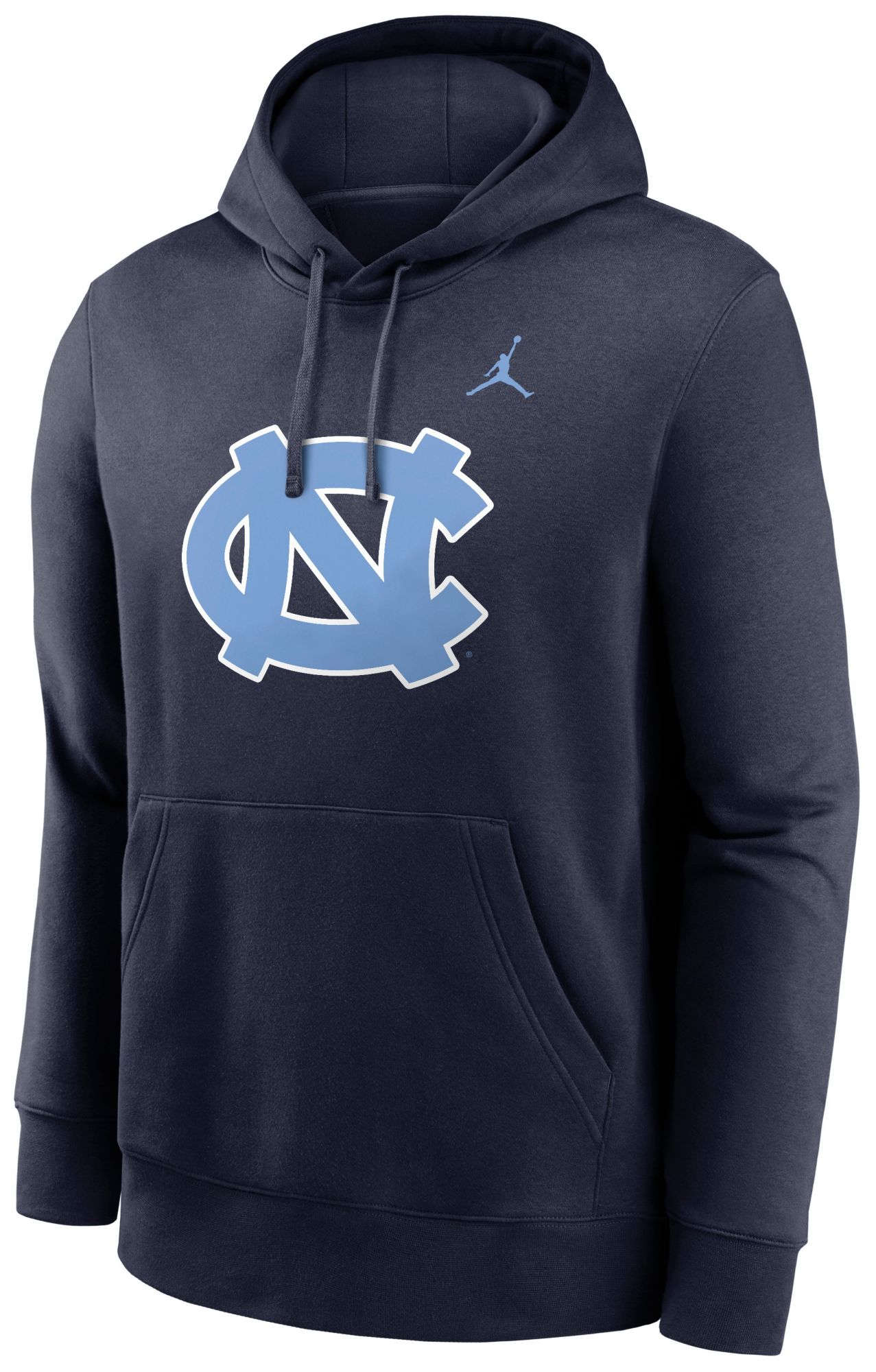 Jordan Men's North Carolina Tar Heels Navy Logo Club Fleece Pullover Hoodie