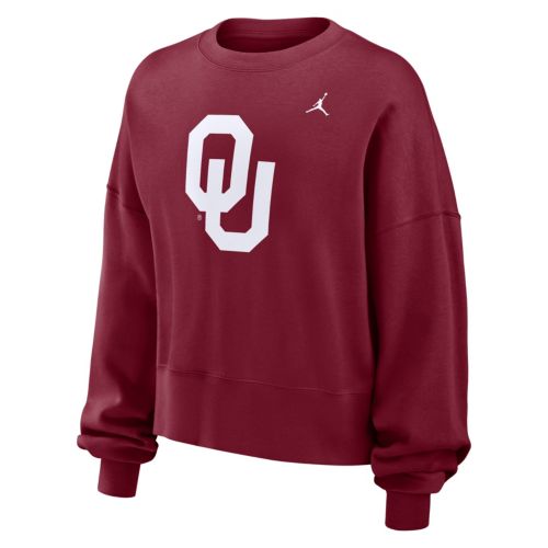 Chicka-d Oklahoma Sooners Women's Cardinal Red Campus Crewneck Sweatshirt – Size Small