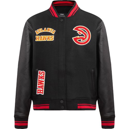 Pro Standard Adult Atlanta Hawks Black Retro Classic Satin Jacket