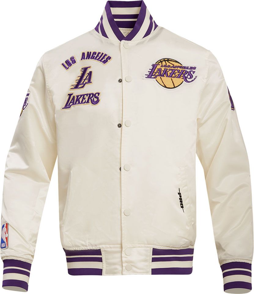 Pro Standard Adult Los Angeles Lakers White Retro Classic Satin Jacket