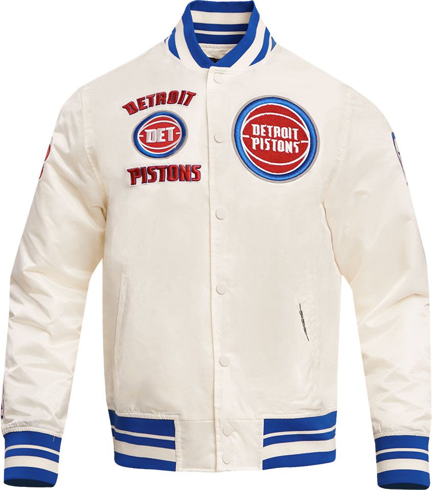 Pro Standard Adult Detroit Pistons White Retro Classic Satin Jacket