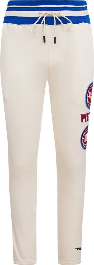 Pro Standard Adult Detroit Pistons White Retro Fleece Sweatpants