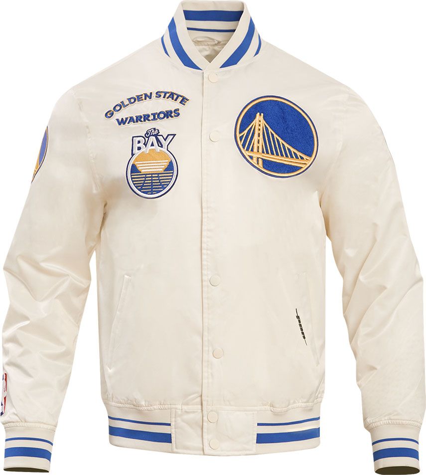 Pro Standard Adult Golden State Warriors White Retro Classic Satin Jacket