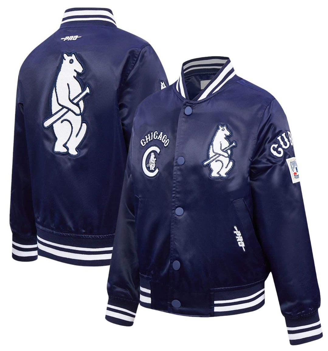 Pro Standard Boys' Chicago Cubs Navy Classic Satin Jacket