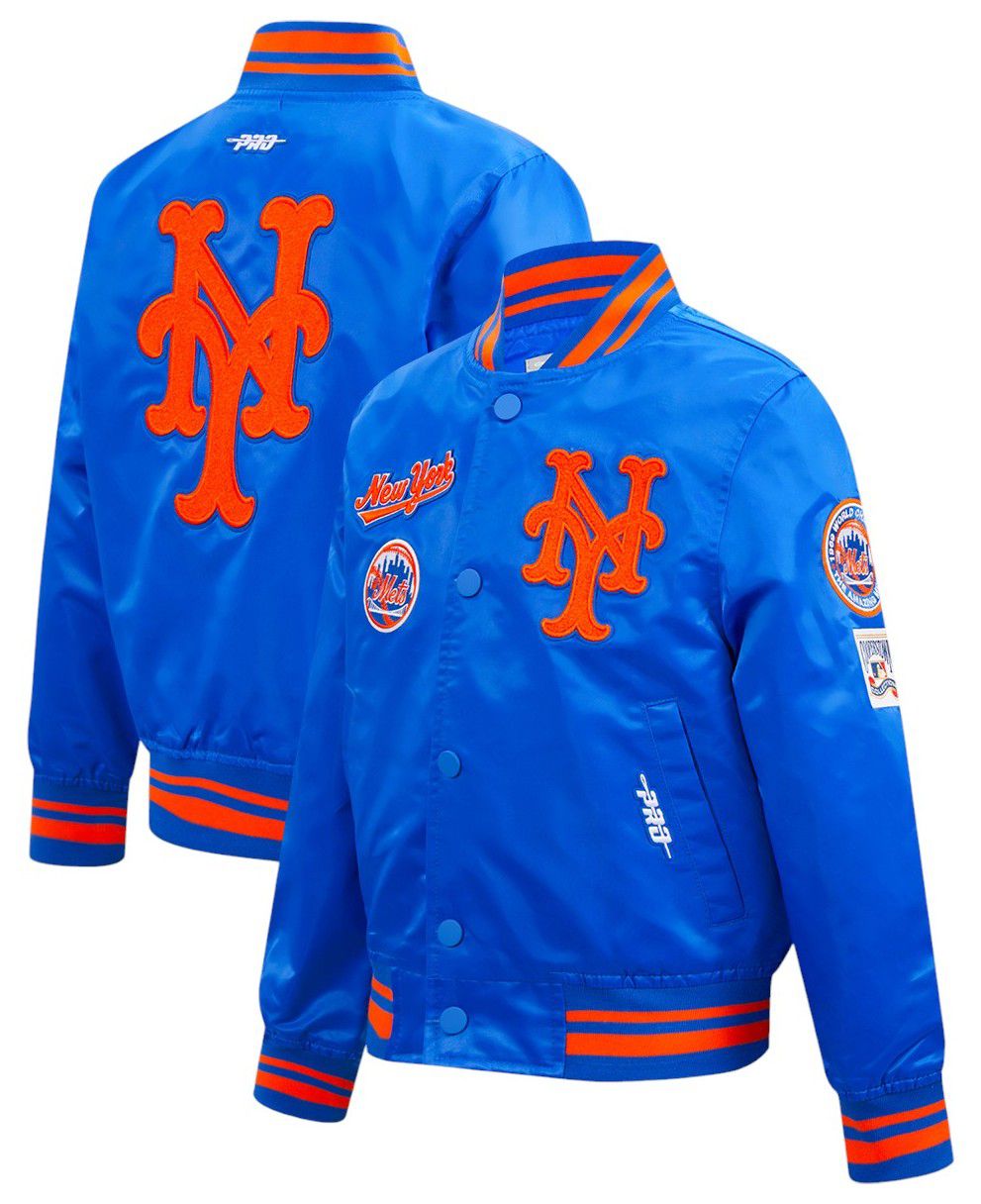 Pro Standard Boys' New York Mets Royal Classic Satin Jacket
