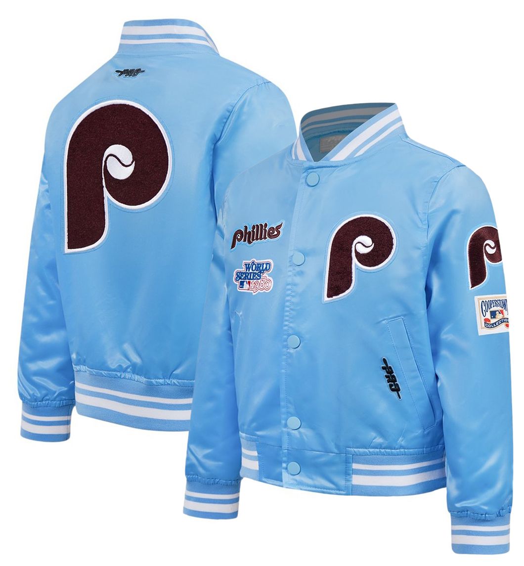 Pro Standard Boys' Philadelphia Phillies Blue Classic Satin Jacket