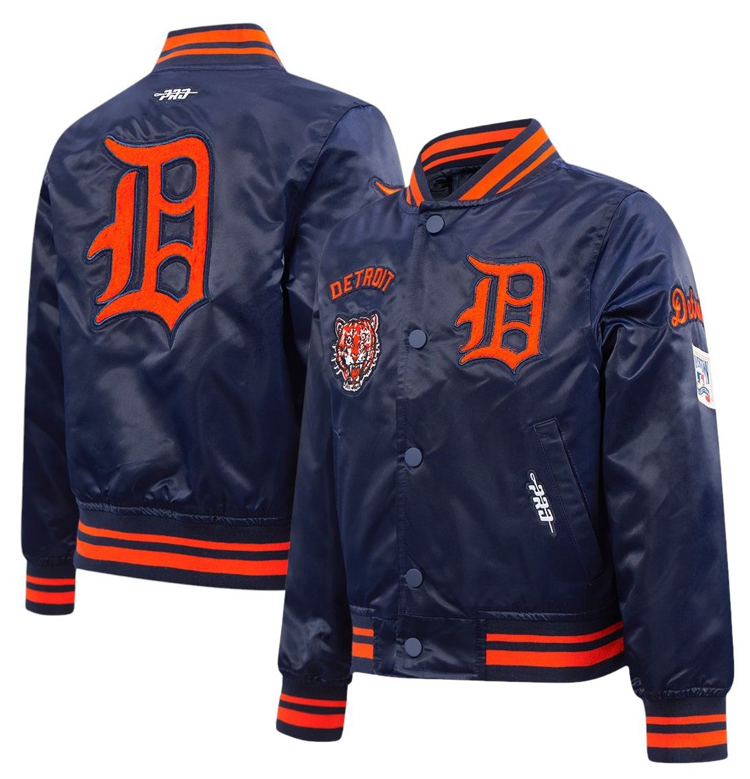 Pro Standard Boys' Detroit Tigers Navy Classic Satin Jacket