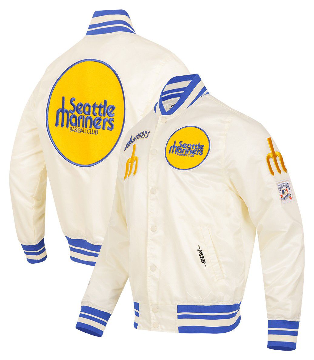 Pro Standard Men's Seattle Mariners Retro Rib Satin Jacket