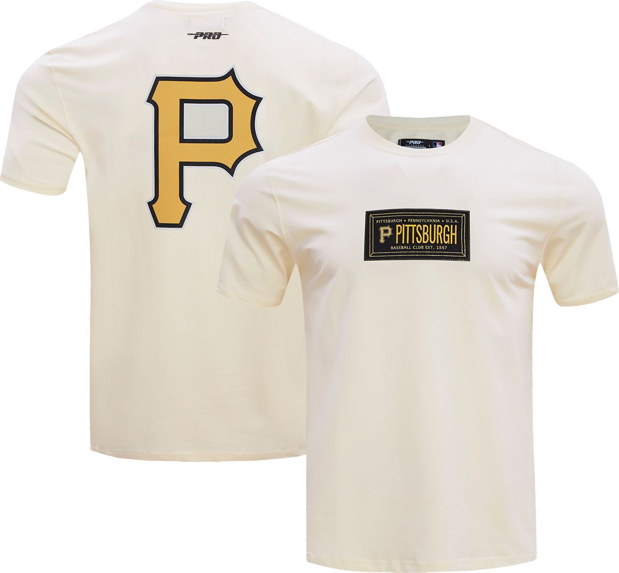 Pro Standard Men's Pittsburgh Pirates Eggshell Badge T-Shirt