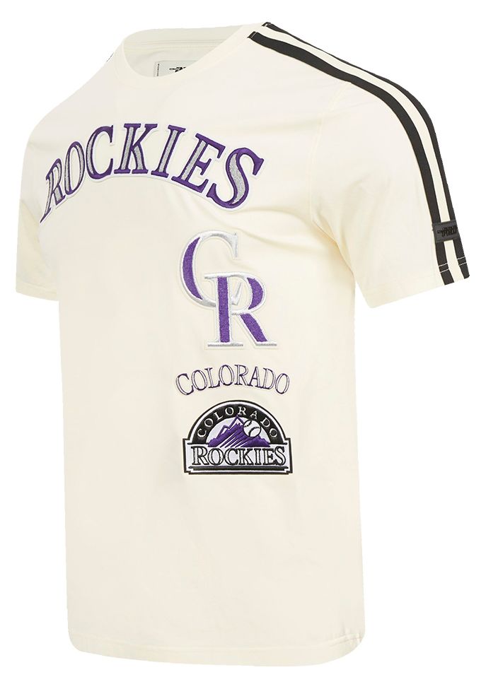 Pro Standard Men's Colorado Rockies Cream Retro Stripe T-Shirt