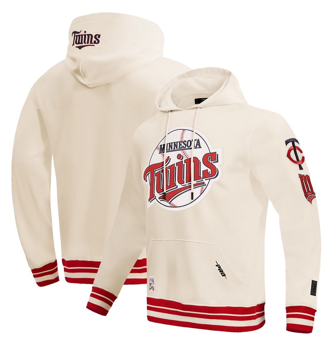 Pro Standard Men's Minnesota Twins Cream Classic Retro Pullover Hoodie