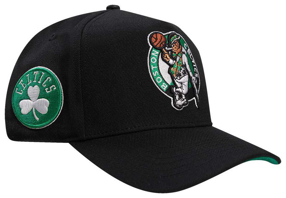 Pro Standard Adult Boston Celtics Black Split Logo Snapback Adjustable Hat