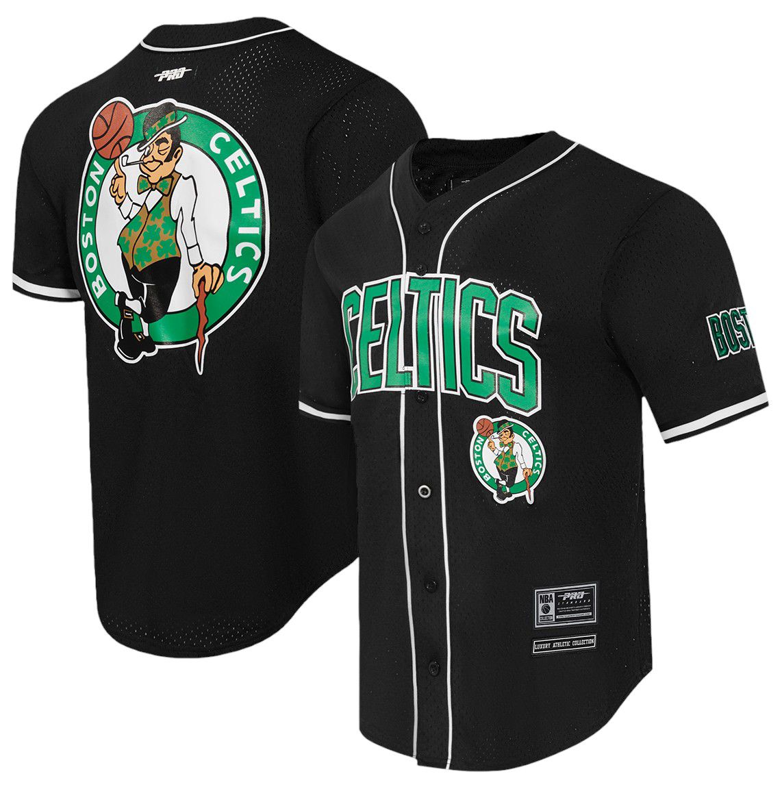 Pro Standard Adult Boston Celtics Mesh Button Up Shirt