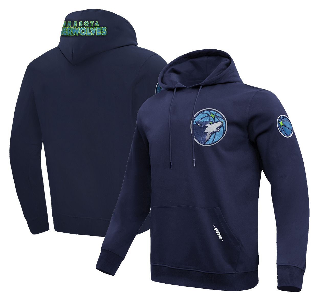 Pro Standard Adult Minnesota Timberwolves Navy Chenille Hoodie