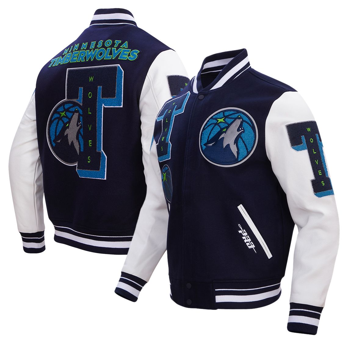 Pro Standard Adult Minnesota Timberwolves Mashup Varsity Jacket