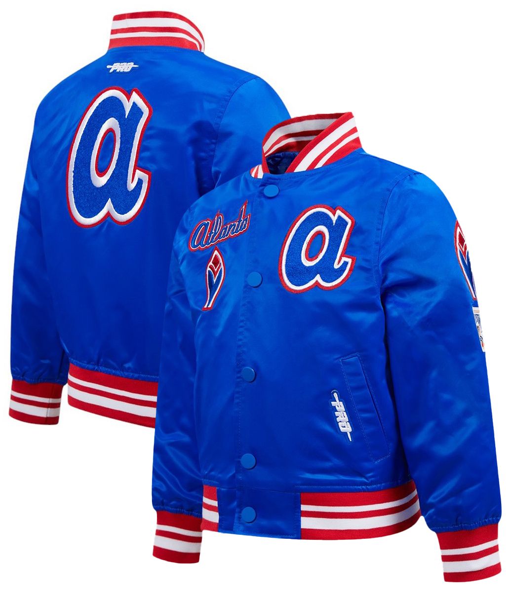 Pro Standard Toddler Atlanta Braves Royal Classic Satin Jacket