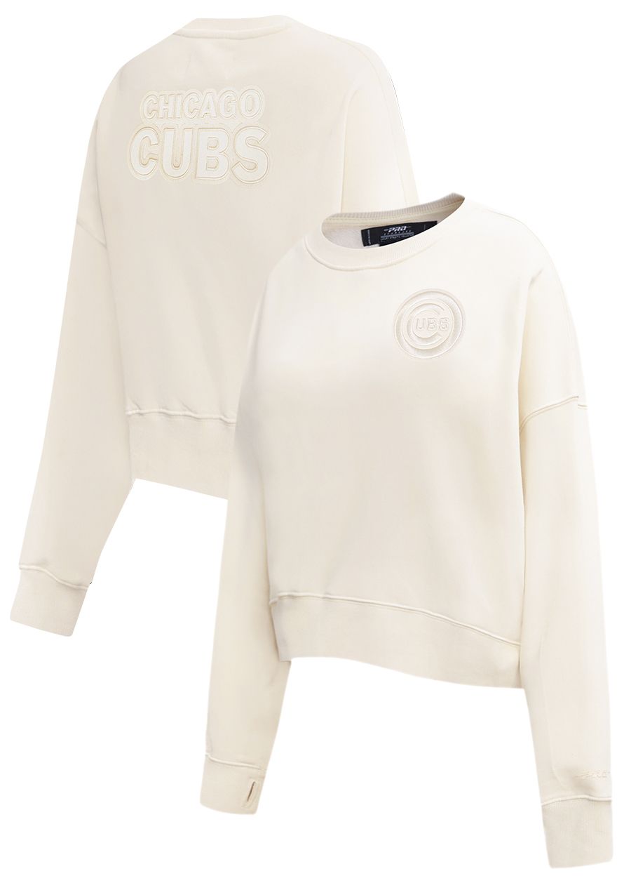 Pro Standard Women's Chicago Cubs Cream Classic Crewneck Sweatshirt