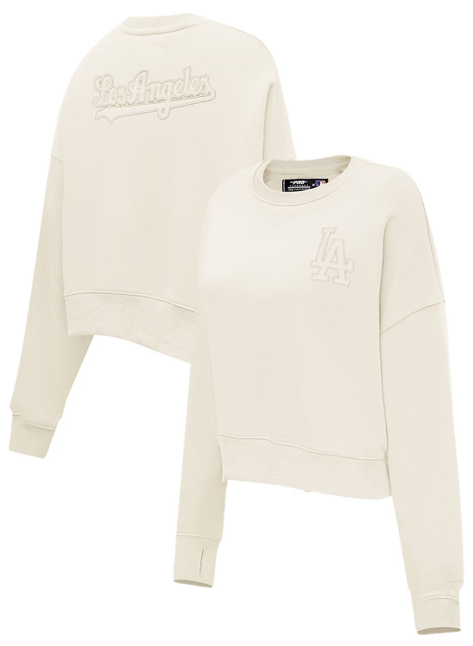 Pro Standard Women's Los Angeles Dodgers Cream Classic Crewneck Sweatshirt