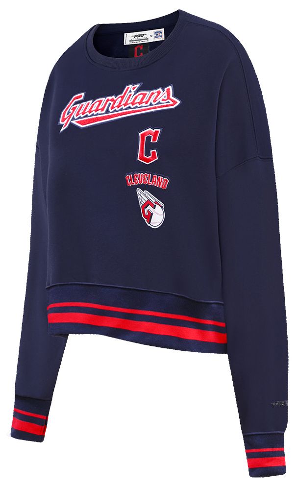 Pro Standard Women's Cleveland Guardians Retro Fleece Crew Neck Sweatshirt