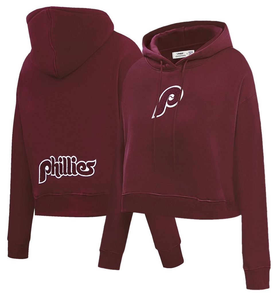Pro Standard Women's Philadelphia Phillies Red Classic Cropped Pullover Hoodie