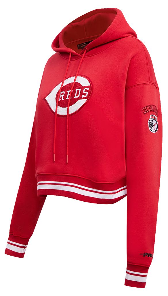 Pro Standard Women's Cincinnati Reds Retro Cropped Fleece Hoodie