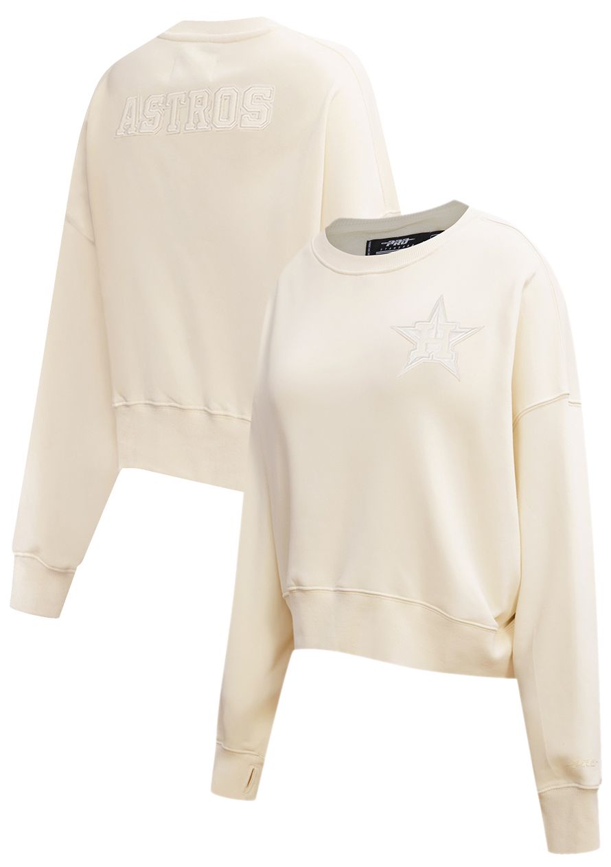 Pro Standard Women's Houston Astros Cream Classic Crewneck Sweatshirt