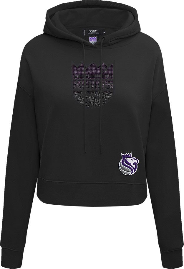 Pro Standard Women's Sacramento Kings Jewel Cropped Pullover Hoodie