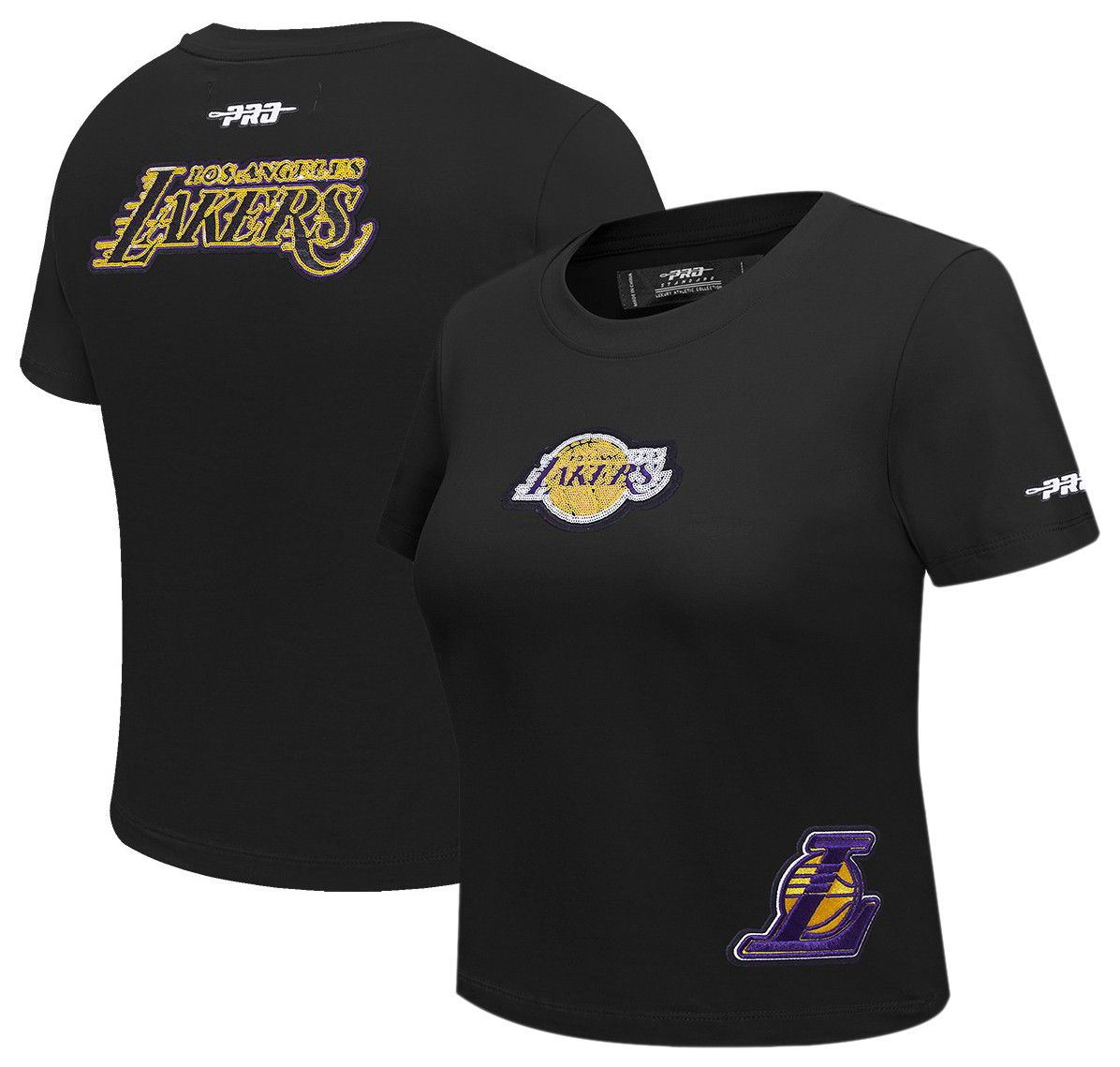 Pro Standard Women's Los Angeles Lakers Black Game Day Classics Baby Doll T-Shirt
