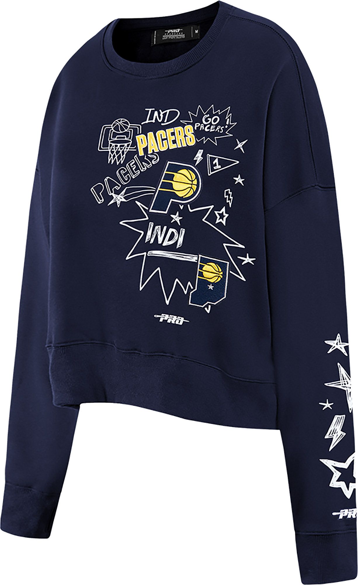 Pro Standard Women's Indiana Pacers Navy Sketchbook Crewneck Sweatshirt