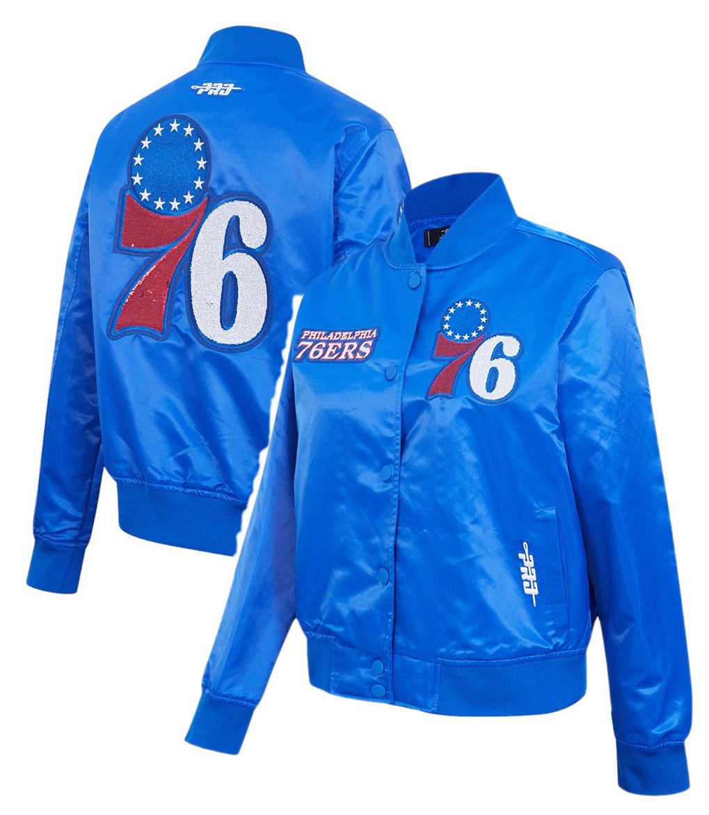Pro Standard Women's Philadelphia 76ers Blue Game Day Classics Satin Jacket