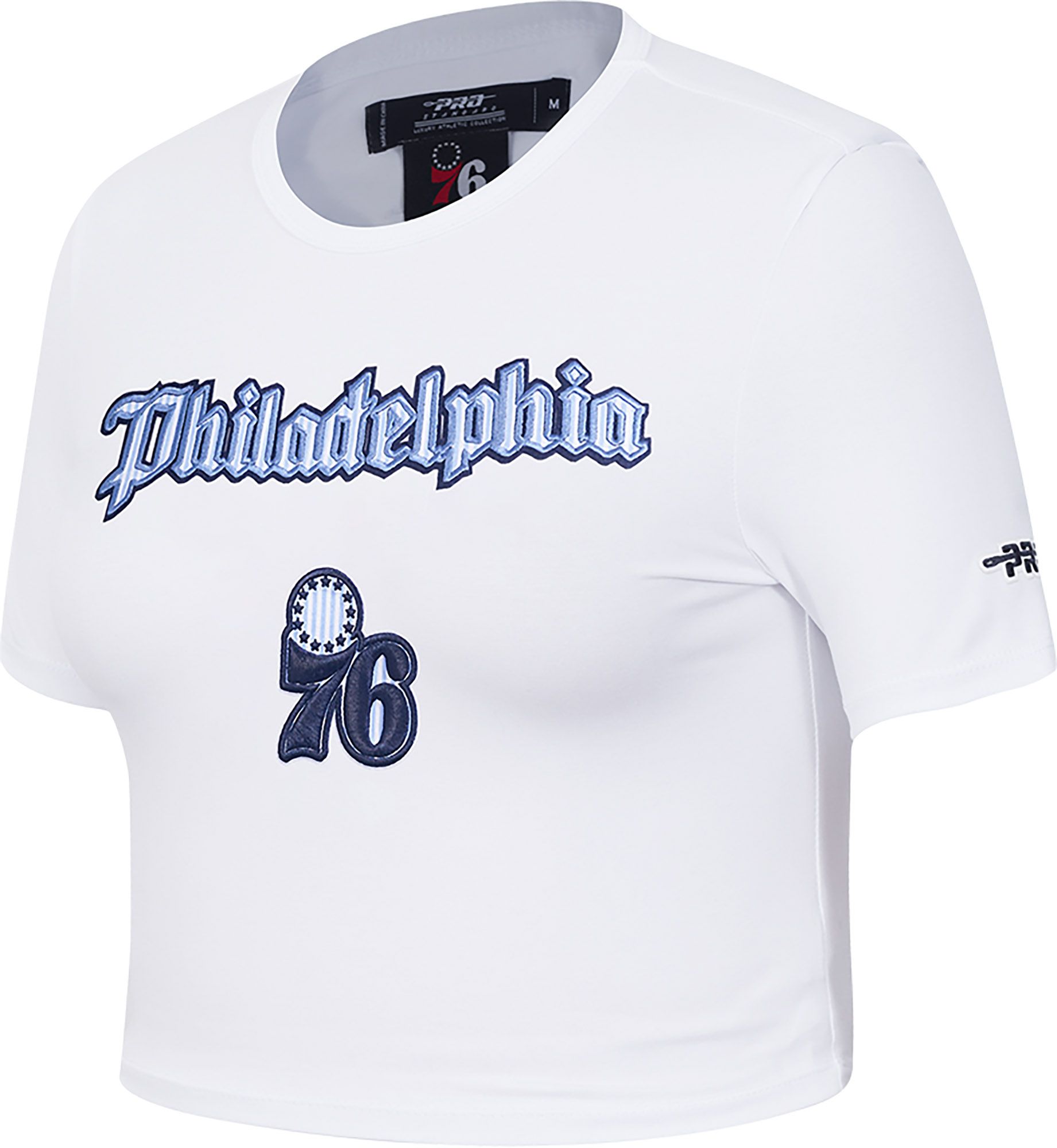 Pro Standard Women's Philadelphia 76ers White Country Club T-Shirt