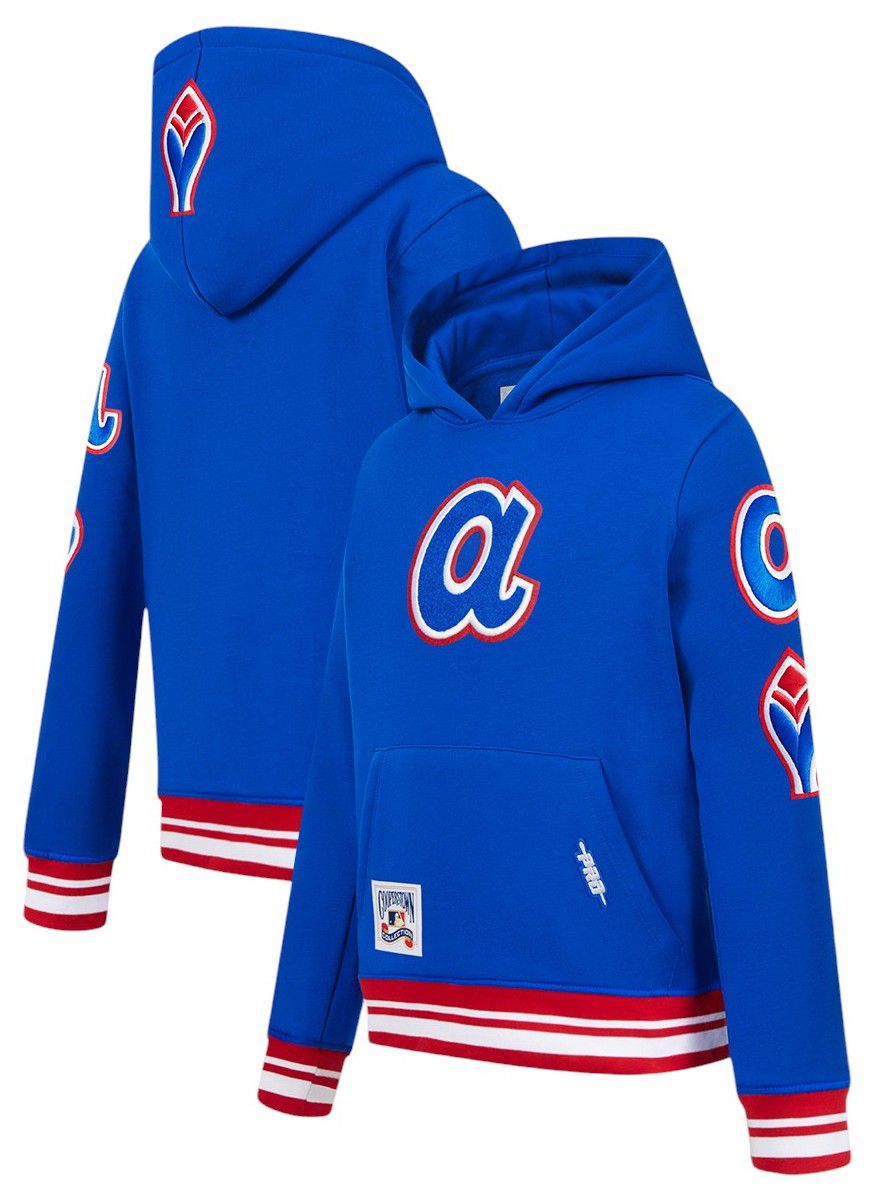 Pro Standard Youth Atlanta Braves Royal Classic Fleece Pullover Hoodie