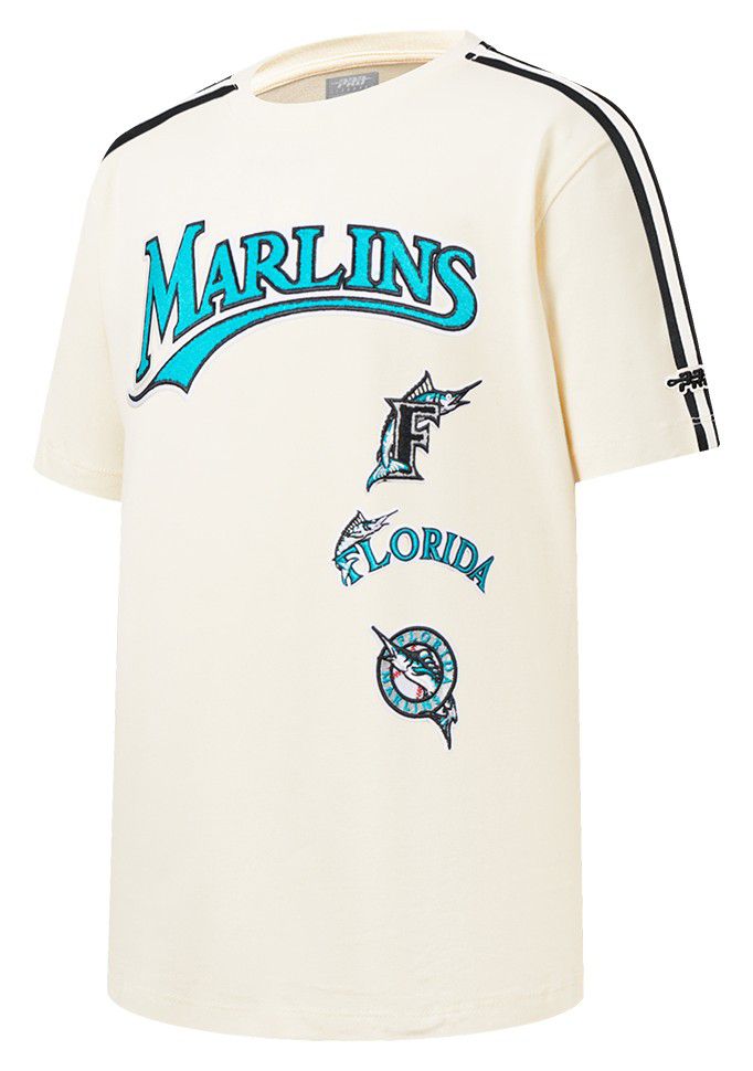 Pro Standard Youth Miami Marlins Cream Classic Retro T-Shirt