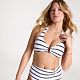 White/Blue Stripe Mesh