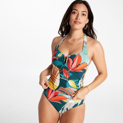 CALIA Women's Asymmetrical Rectangle Trim Swim Bottoms