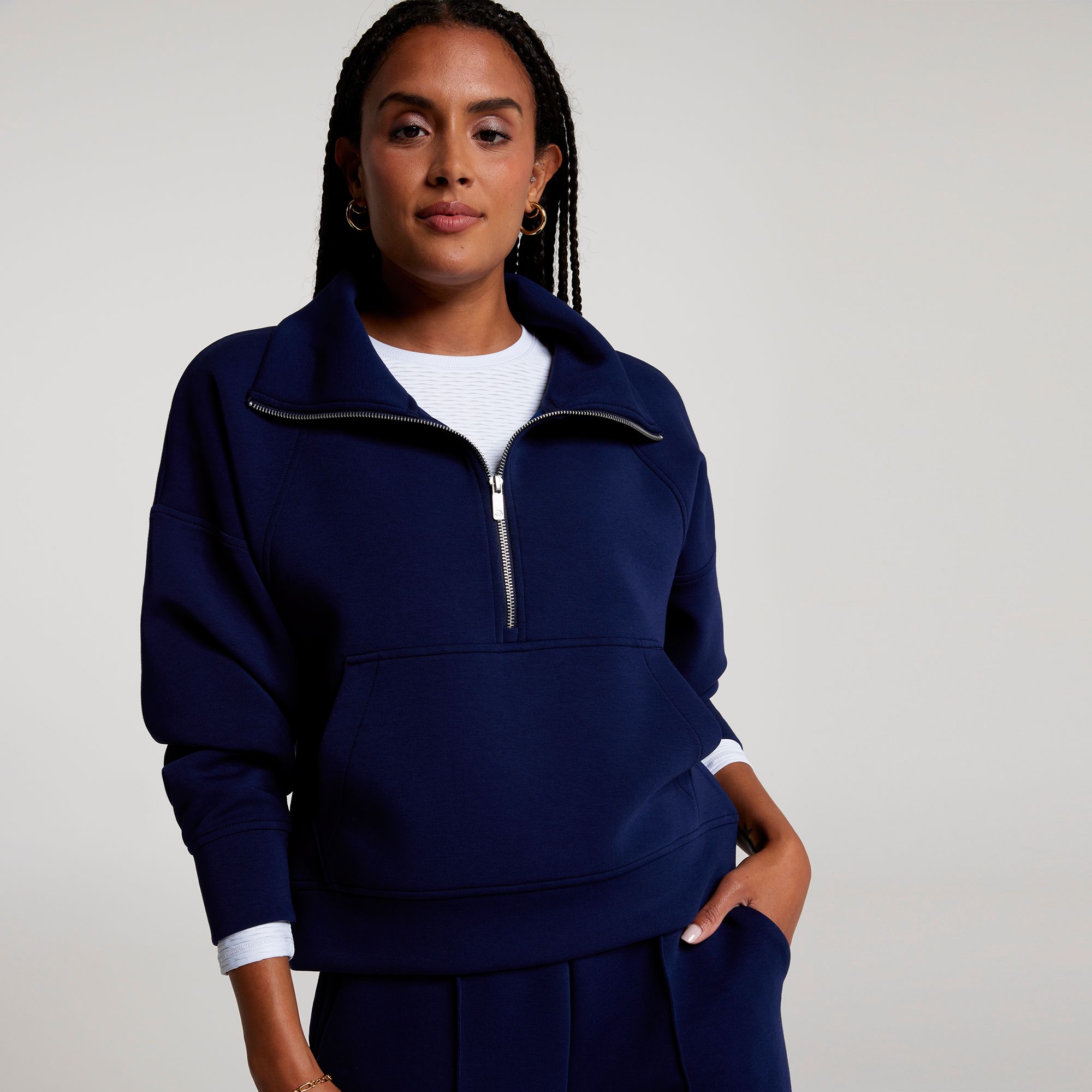 CALIA Women's Soft Scuba 1/4 Zip Pullover