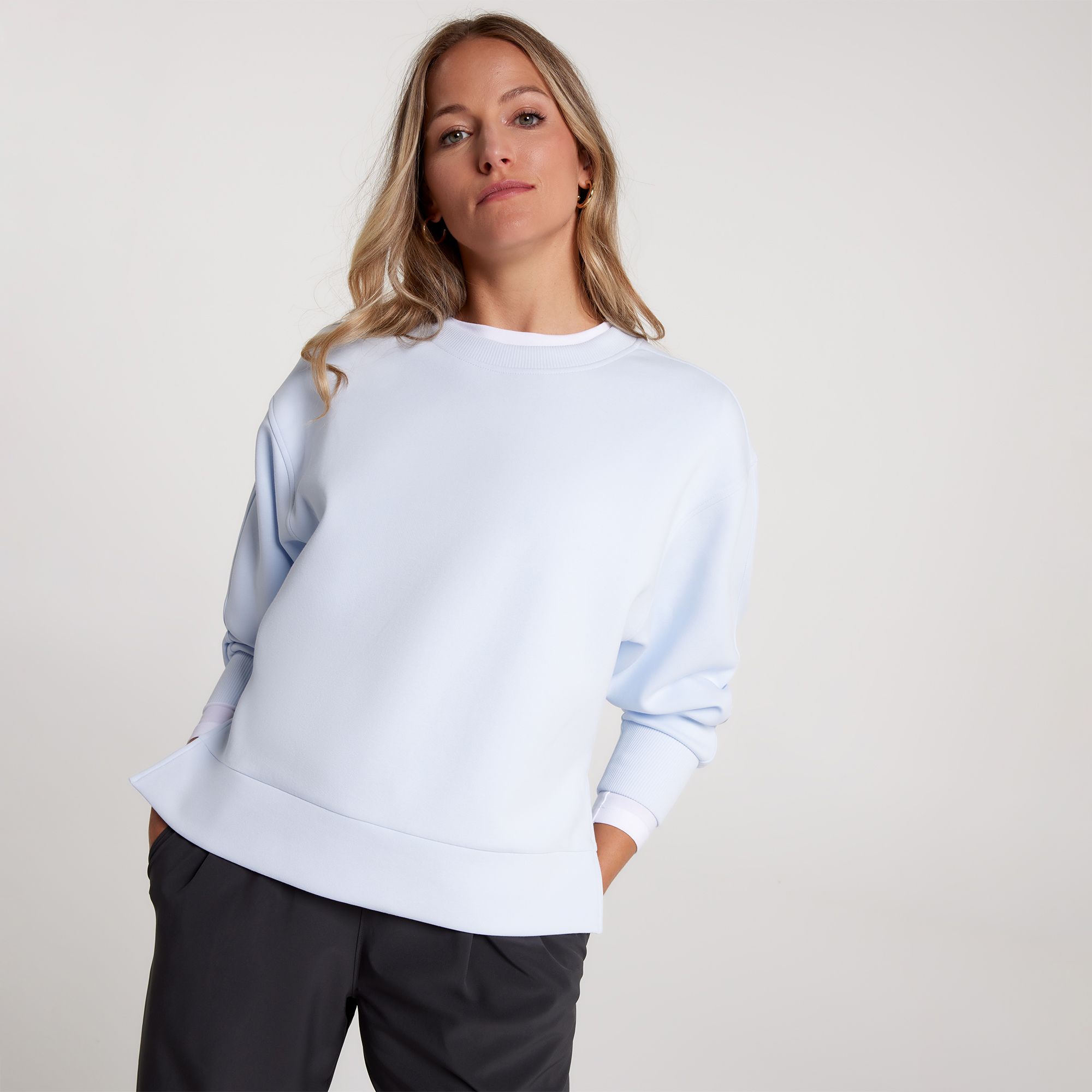 CALIA Women's Soft Scuba Crewneck Sweatshirt