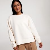 Pressbox Women's Penn State Nittany Lions White Calgary Fleece Crewneck Sweatshirt