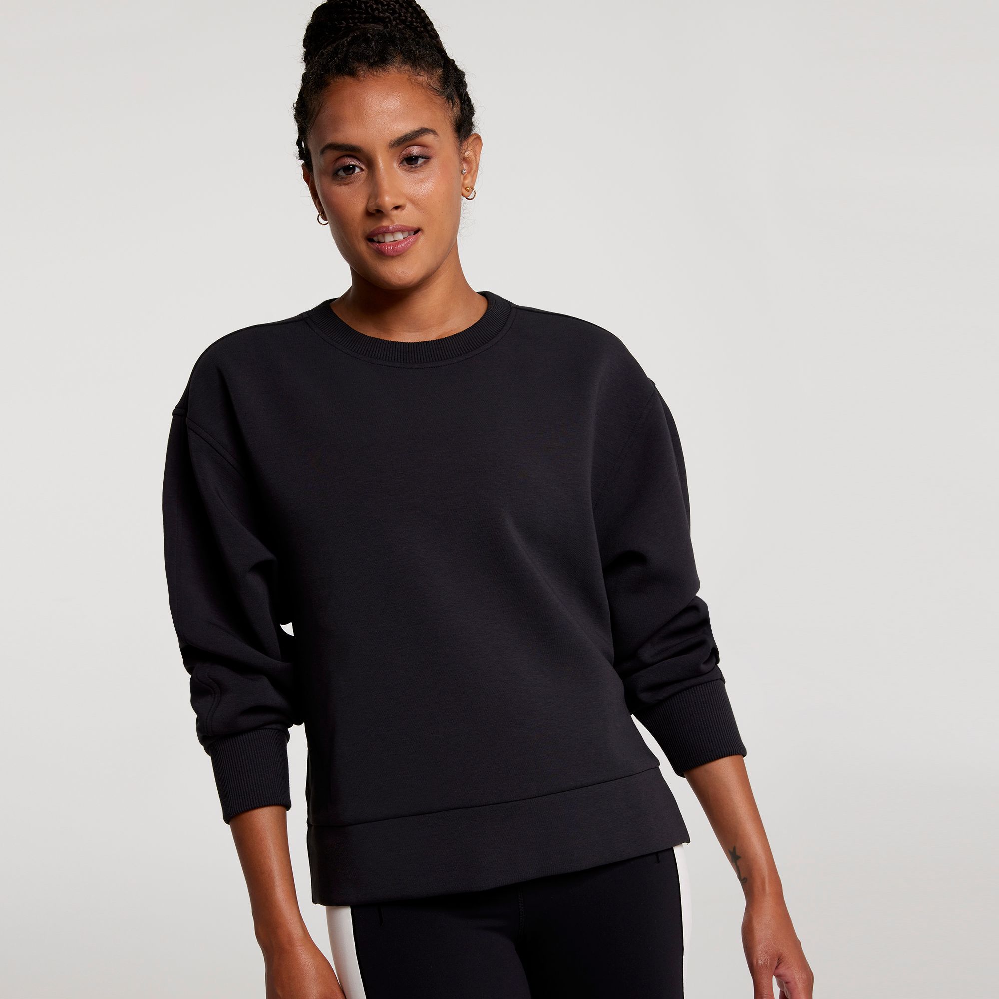 CALIA Women's Soft Scuba Crewneck Sweatshirt