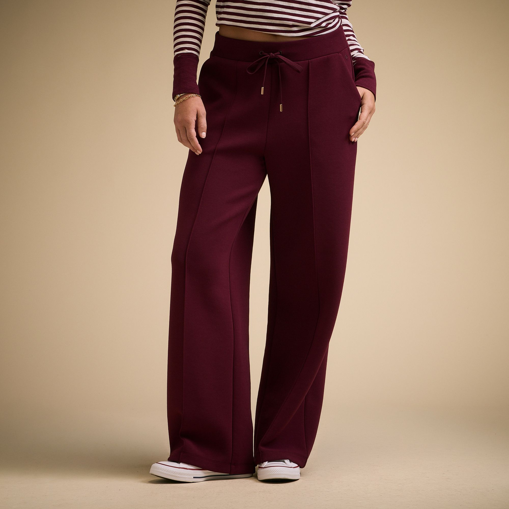 CALIA Women's Soft Scuba Wide Leg Pant - Red