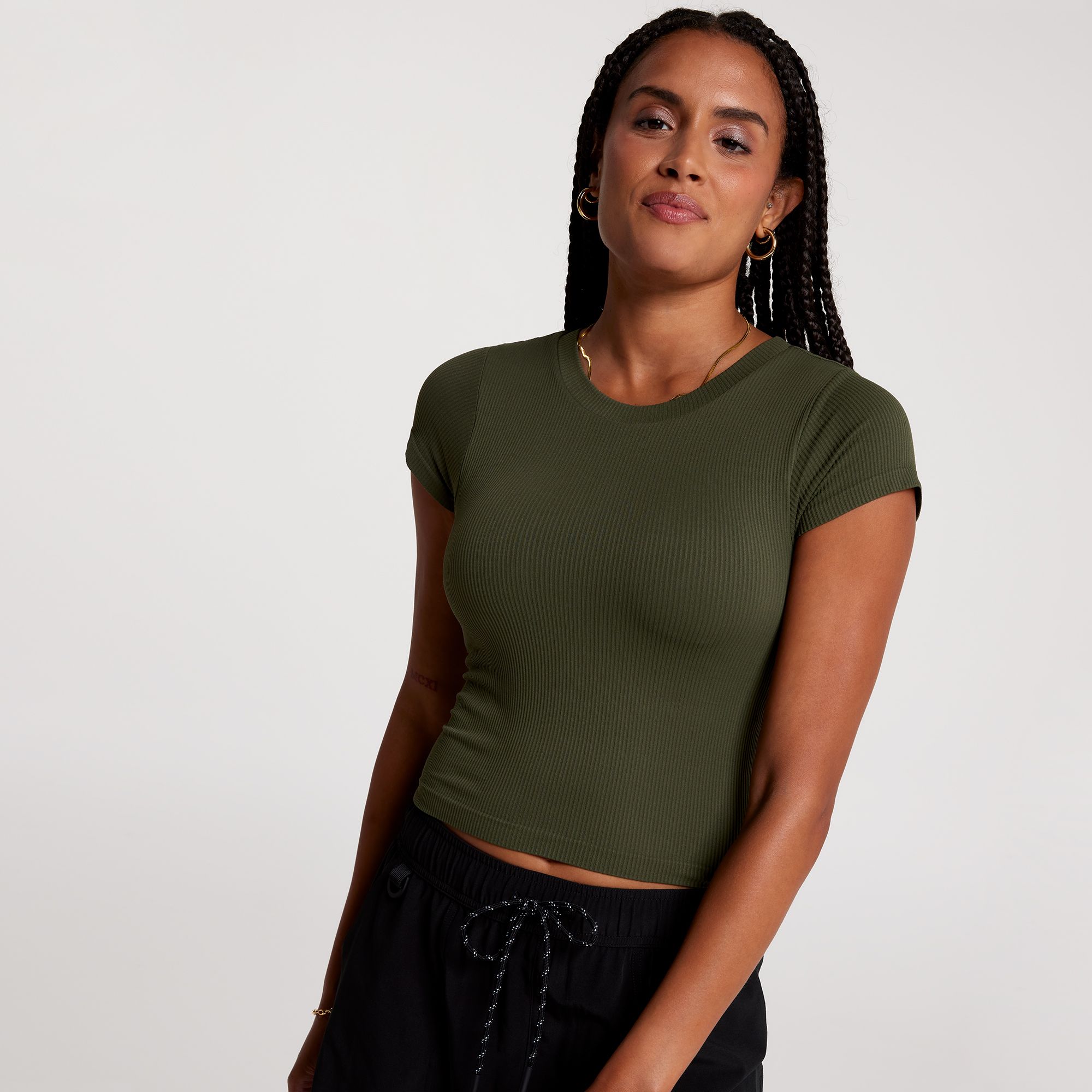 CALIA Women's Cropped Seamless Tee