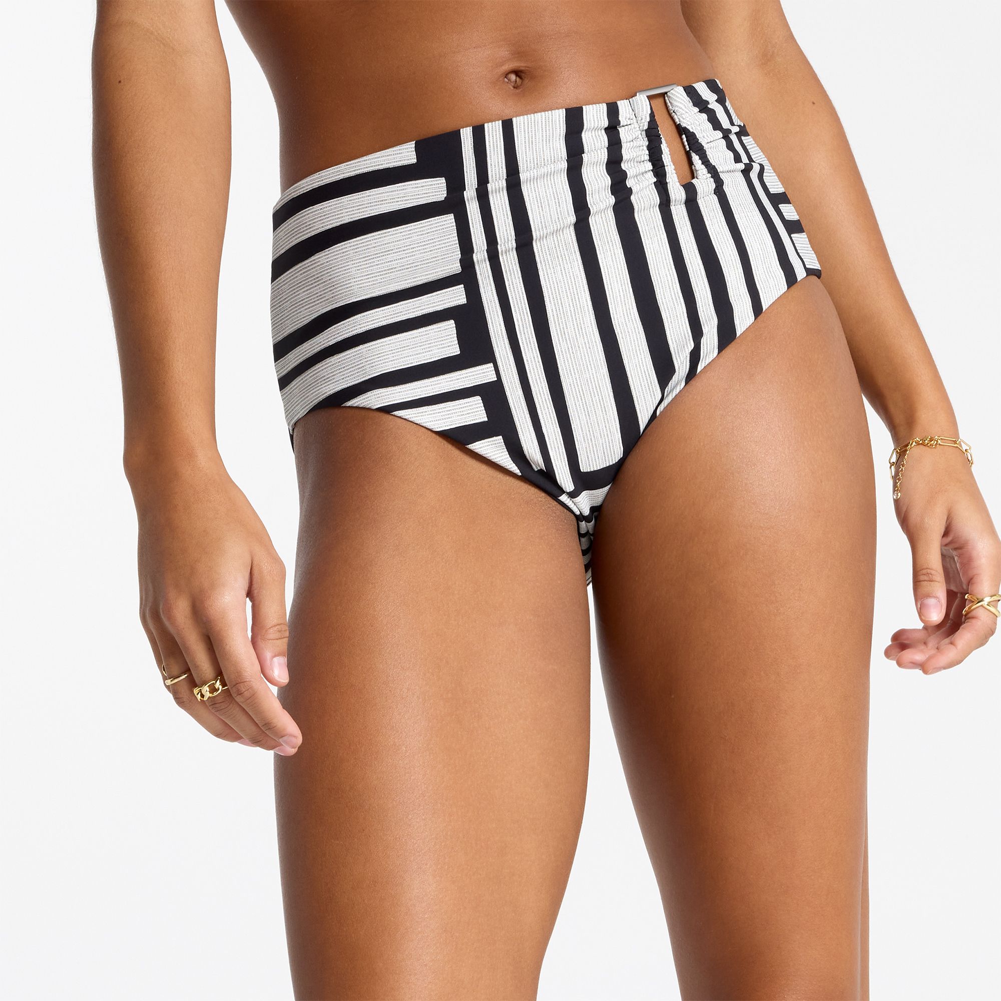 CALIA Women's Asymmetrical Rectangle Trim Swim Bottoms