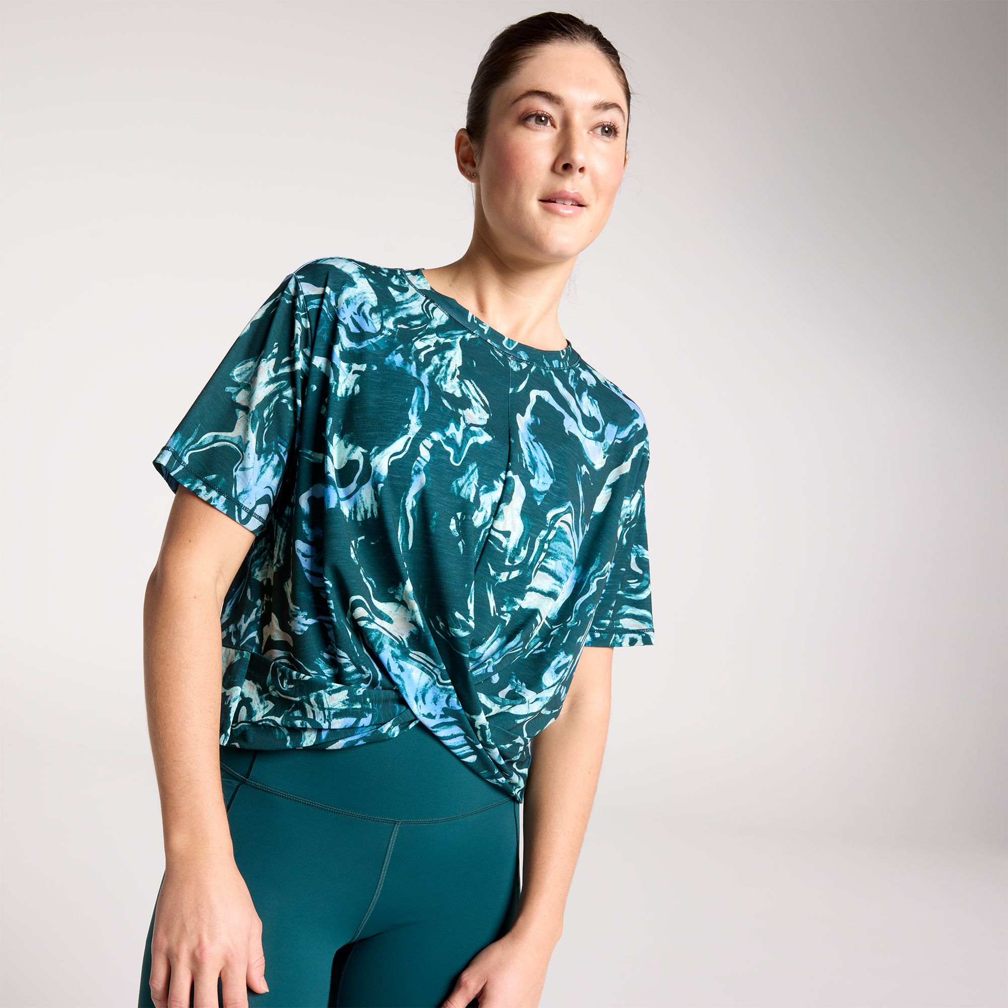 Moss Print Sea Green